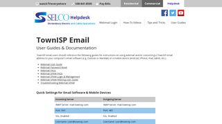 
                            2. TownISP Email | selco-helpdesk - Selco Email Portal