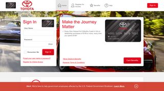 
                            2. Toyota Credit Card - Manage your account - Comenity - Toyota Card Portal