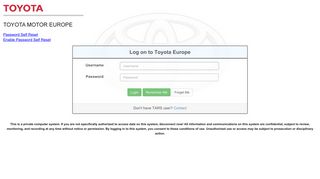 
                            1. TOYOTA EUROPE SECURITY SERVICES - mytechdoc.toyota ... - Mytechdoc Toyota Europe Com Login