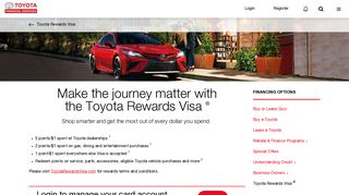 
                            5. Toyota Rewards Visa | Toyota Financial - Toyota Card Portal