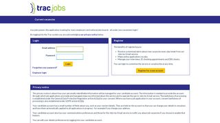 
                            1. trac.jobs: Login - Trac Jobs Employer Login