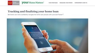 
                            7. Tracking and finalizing your home loan - Your Home Matters - Your Loan Tracker Portal