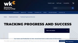 
                            7. Tracking Progress and Success - Westminster Kingsway ... - Westminster Kingsway College Portal
