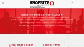 
                            3. Trade Partners - Shoprite Holdings - Shoprite B2b Supplier Portal