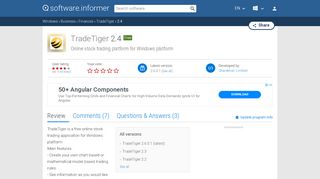 
                            6. TradeTiger 2.4 Download (Free) - TradeTiger.exe - Sharekhan Trade Tiger Portal Software