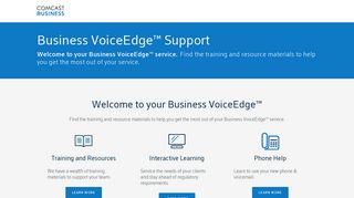 
                            6. Training and Support | VoiceEdge - Comcast Business - Comcast Bve Portal Portal