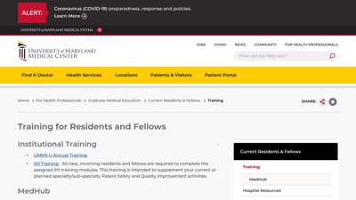 Training for Residents and Fellows  University of ...