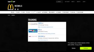 
Training | McDMills - Team App
