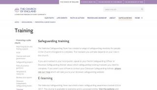 
                            2. Training | The Church of England - Church Of England Safeguarding Training Portal