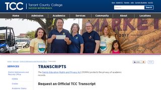 
                            8. Transcripts - Tarrant County College - Webadvisor Tccd Login