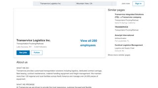 
Transervice Logistics Inc. | LinkedIn
