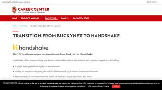 
                            2. Transition from BuckyNet to Handshake - Career Center - Buckynet Portal