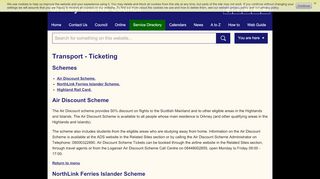 
                            7. Transport - Ticketing - Orkney Islands Council - Air Discount Scheme Portal
