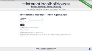 
                            3. Travel Agent Login - International Holidays - Monarch Holidays Agent Portal