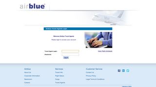 
Travel Agents Login - Airblue  
