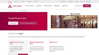 
                            2. Travel Forex Card - Apply Forex Card Online - Axis Bank - Centrum Portal