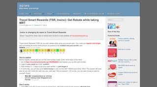 
                            9. Travel Smart Rewards (TSR, Insinc) - SGTips - Insinc Sg Portal