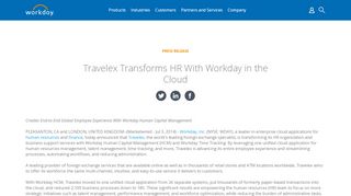 
                            5. Travelex Transforms HR With Workday in the Cloud - Press ... - Travelex Employee Login