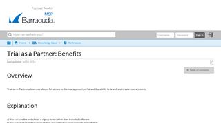
                            5. Trial as a Partner: Benefits - Barracuda MSP Partner Toolkit - Intronis Partner Portal