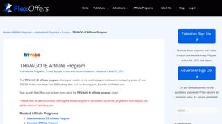 
                            8. TRIVAGO IE Affiliate Program | FlexOffers.com Affiliate Programs - Trivago Affiliate Portal