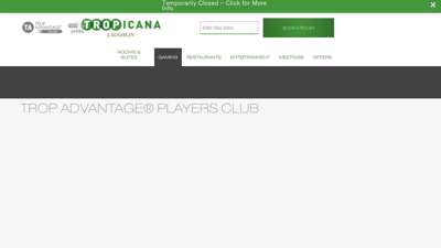 Trop Advantage® Players Club  Tropicana Laughlin