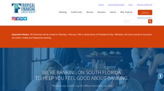 
                            13. Tropical Financial is Miami Florida's Best Credit Union - Tfcu Credit Union Portal