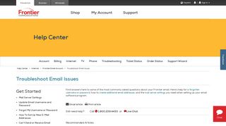 
                            2. Troubleshoot Email Issues - Frontier Communications - Frontier Email Portal Problems