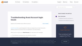 
                            6. Troubleshooting Avast Account login issues | Official Avast ... - Avast Order Portal Portal