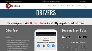 
                            3. Truck Drivers - Submit Apps In Minutes with Tenstreet's Driver ... - Ten Street Portal