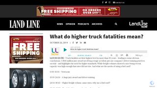 
Truck fatalities - What do the new, higher numbers mean ...  
