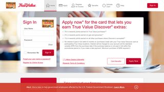 
                            2. True Value Discover® Card - Manage your account - Comenity - True Value Credit Card Portal