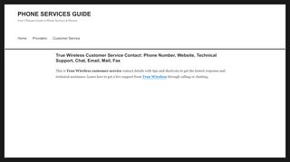 
                            4. True Wireless Customer Service Contact: Phone Number, Website ... - True Wireless Customer Portal