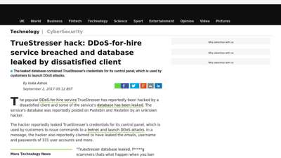 TrueStresser hack: DDoS-for-hire service breached and ...