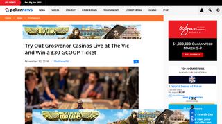 
                            9. Try Out Grosvenor Casinos Live at The Vic and Win a £30 ... - Grosvenor Casino Sign In