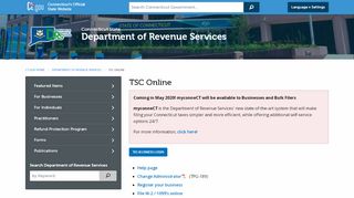 
                            12. TSC Online - CT.gov - Tpg My Account Portal