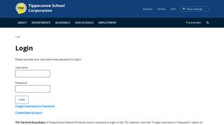 
TSC Website Login - Tippecanoe School Corporation

