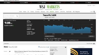 
                            6. TSCDY | Tesco PLC ADR Stock Price & News - WSJ - Tesco Shares Login
