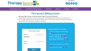 
                            3. TSI Portal - Therapy Source - Therapy Source Portal