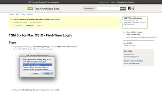 
TSM 6.x for Mac OS X - First-Time Login - IS&T Contributions ...  
