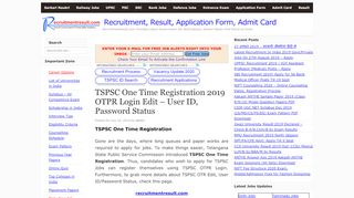 
                            5. TSPSC One Time Registration 2019 OTPR Login Edit - User ... - One Time Registration Portal Tspsc