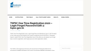 
                            6. TSPSC One Time Registration 2020 - Login Forgot Password ... - One Time Registration Portal Tspsc