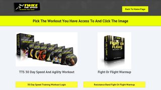 TTS Customer Login Page - Speed Training Bundle - Twice The Speed Portal