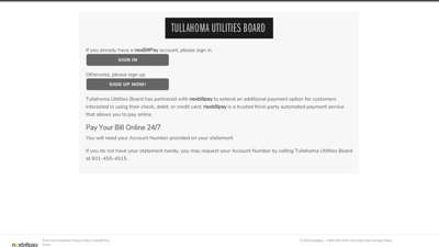 Tullahoma Utilities Board  nexbillpay