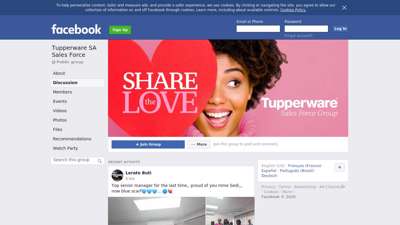 
                            5. Tupperware SA Sales Force Public Group Facebook