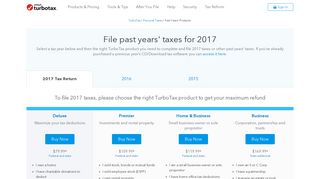 
                            2. TurboTax® 2018 Tax Software for Filing Past Years' Taxes ... - Turbotax 2016 Portal