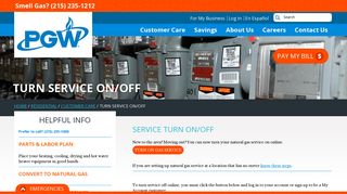 
                            8. Turn Service On/Off | PGW (Philadelphia Gas Works) - Pgw Account Portal