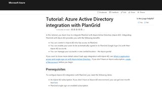 
                            8. Tutorial: Azure Active Directory integration with PlanGrid ... - Plangrid Com Portal