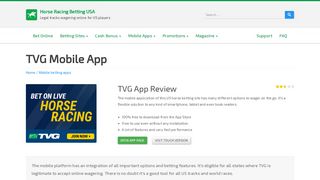 
                            5. TVG Mobile App - Horse Racing Betting USA - Tvg Touch Portal Mobile