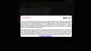 
                            1. TVS MOTOR COMPANY - Tvs Careers Portal