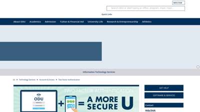 Two-Factor Authentication - Old Dominion University